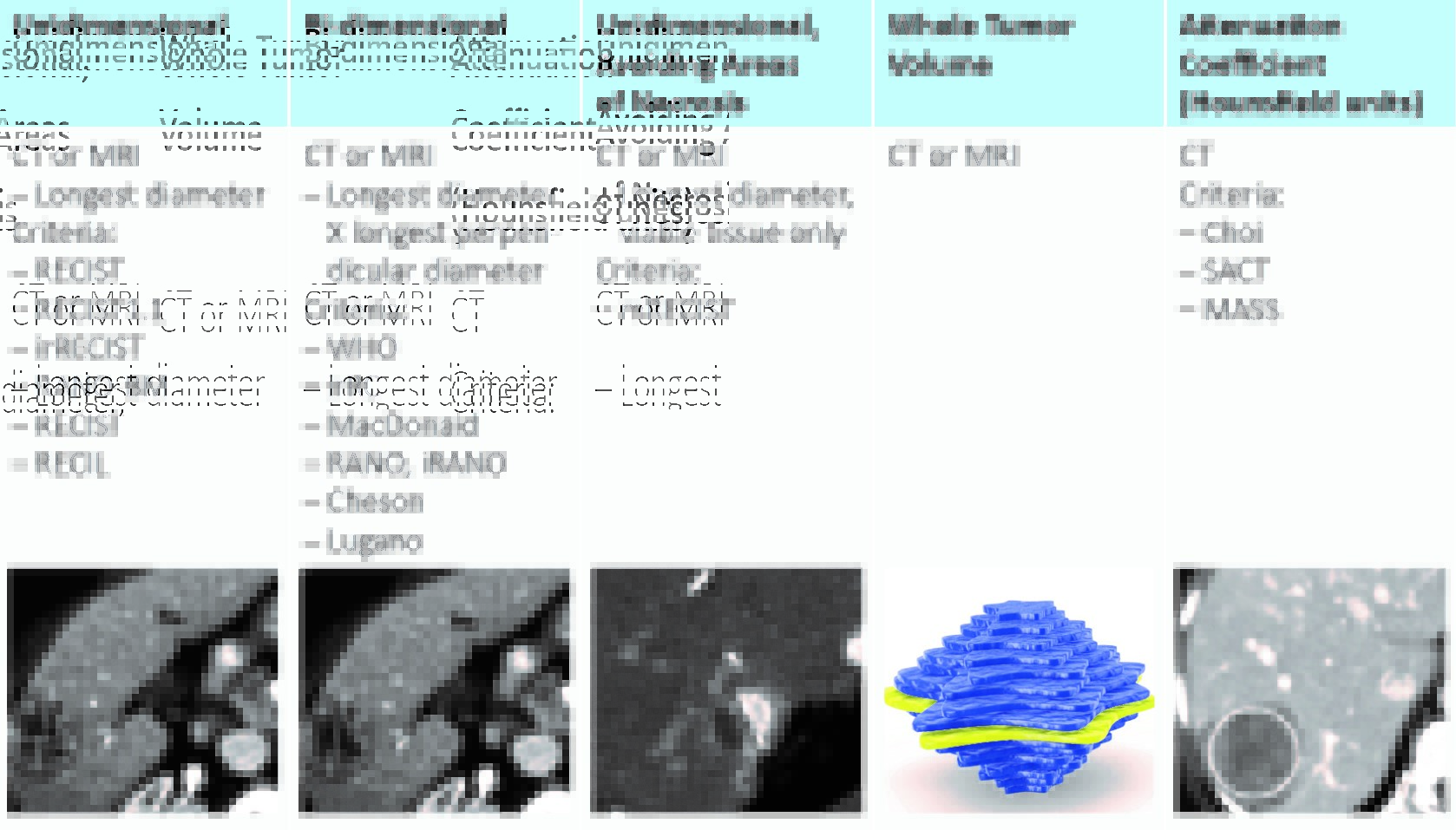 Medical Imaging Response Criteria Morphological Measures Median